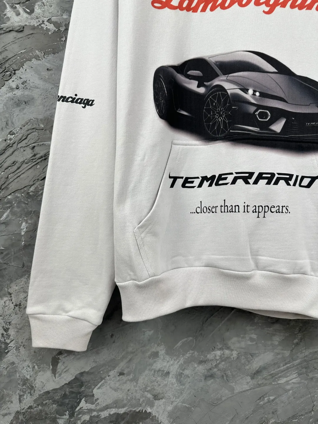BALENCI*GA Lamborghini . . . . . 460g . Same Style -Color：Black White -SIZE：Xs S M L 8985#